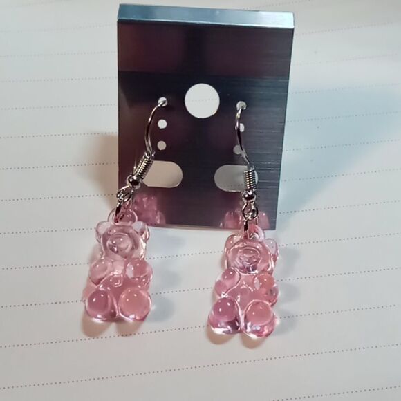 Light pink gummi bear earrings - Picture 1 of 3